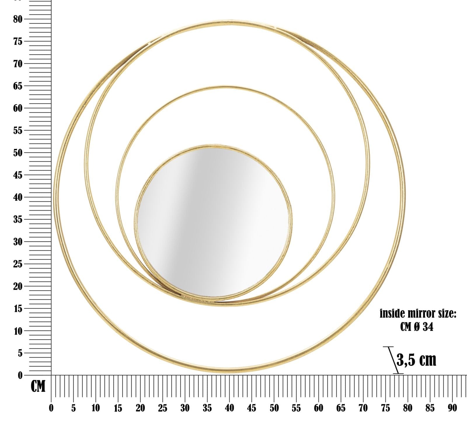 Specchio Arc Glam cm Ø 80x3,5 (5)