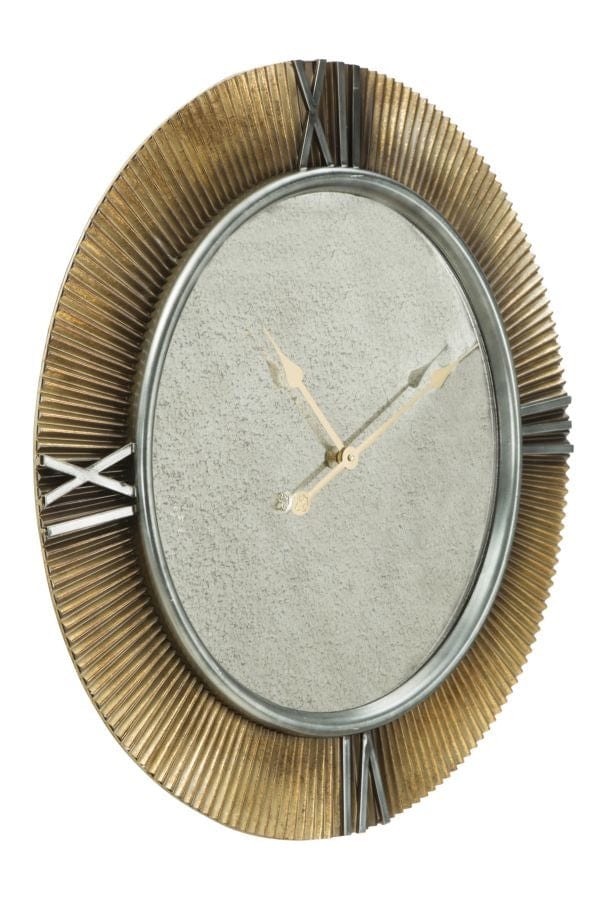 Specchio C/Orologio Glam/Black cm Ø78x4 (2)