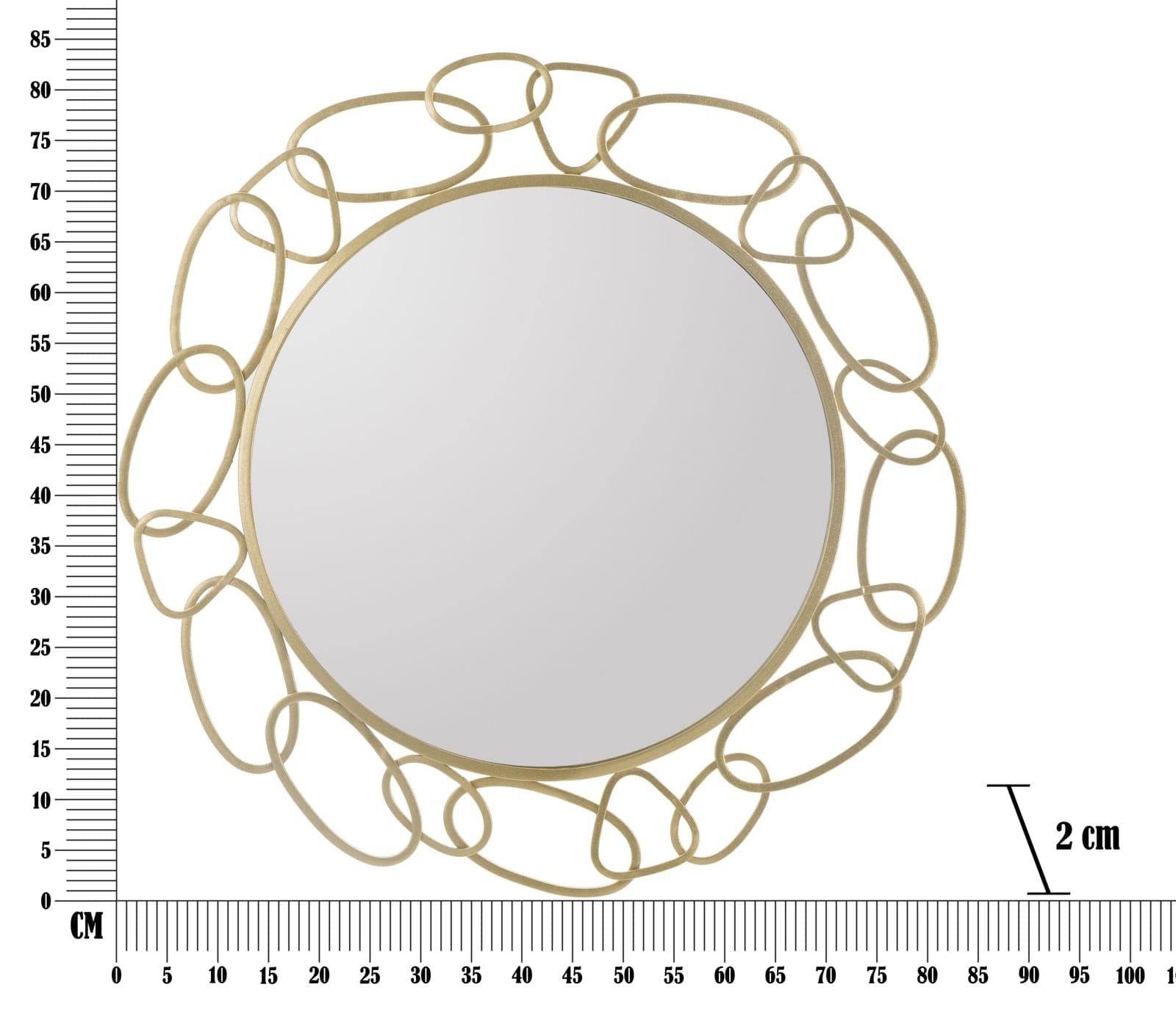 Specchio Chain Gold cm Ø 84x2 (5)