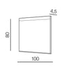 Specchio con LED Andromeda Trasparente, 80 x 100 cm, AZ51058 (2)