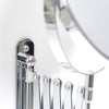 Zeller Specchio cosmetico da parete, estensibile, metallo cromato, Ø17xl9-45xH37 cm