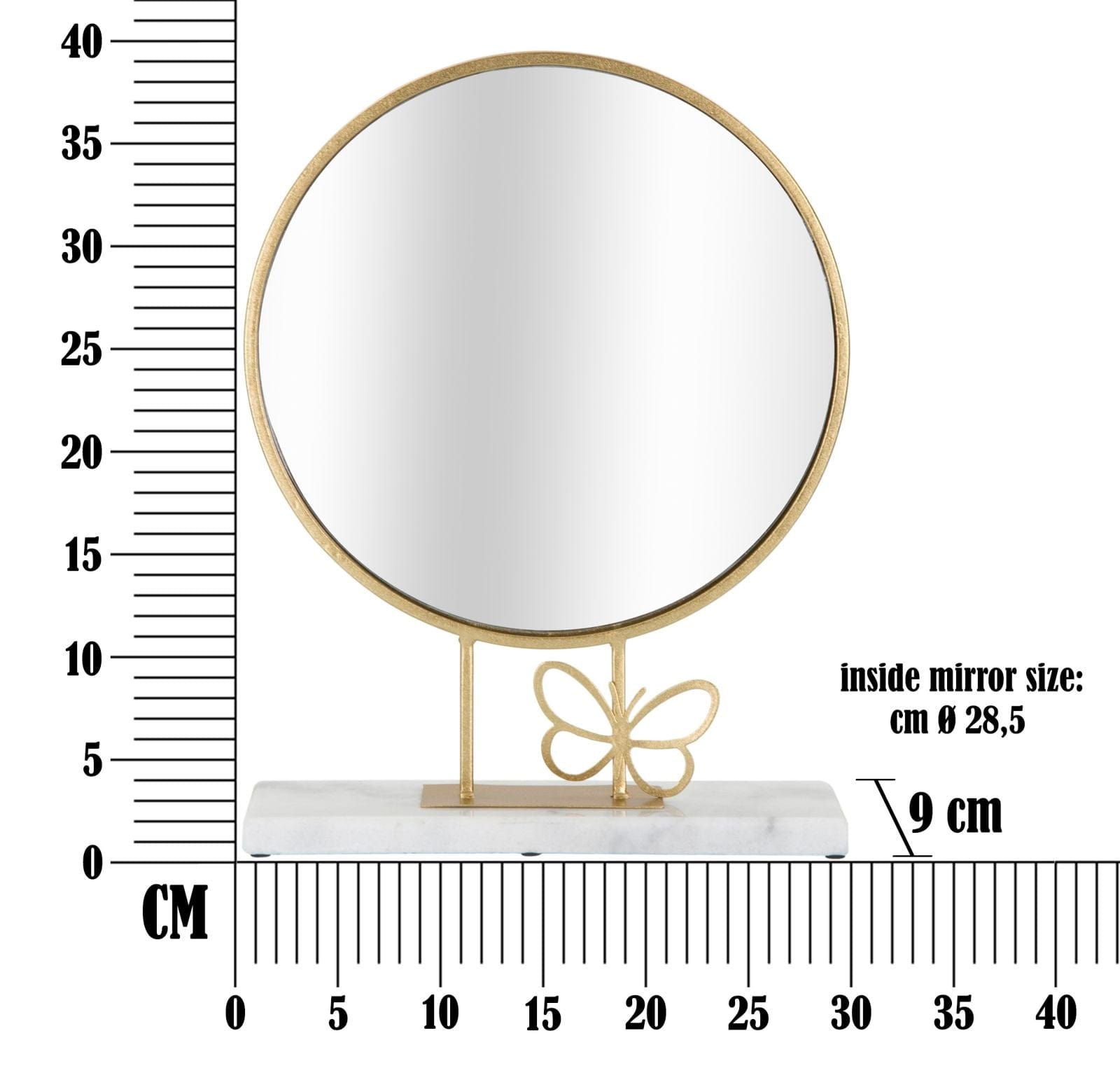 Specchio Da Appoggio Butterfly cm 30x9x39,5 (5)