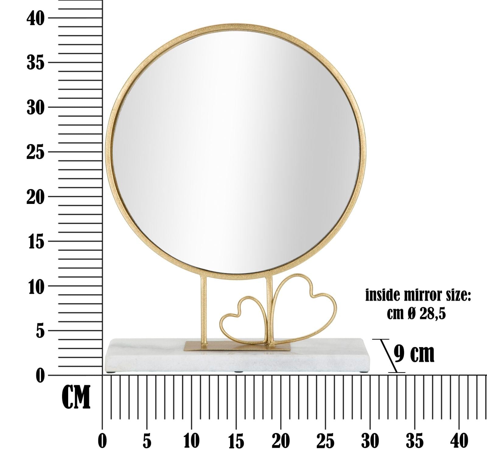 Specchio Da Appoggio Heart cm 30x9x39,5 (5)