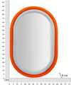 Specchio Da Muro Antony Velluto Arancio/Mix cm 60x4x90 (Misura Spec.cm44,5x74,5) (5)