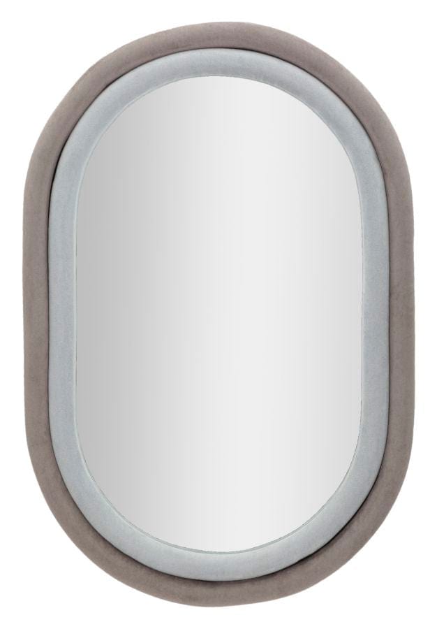 Specchio Da Muro Antony Velluto Grigio/Mix cm 60x4x90 (Misura Spec. cm44,5x74,5)