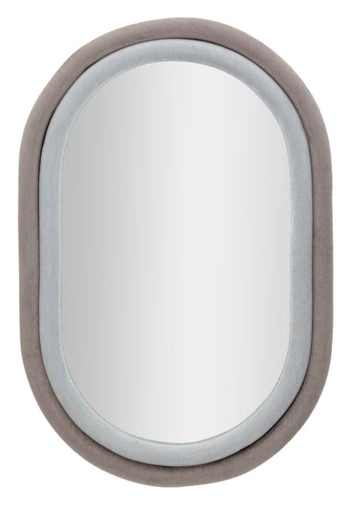 Specchio Da Muro Antony Velluto Grigio/Mix cm 60x4x90 (Misura Spec. cm44,5x74,5)