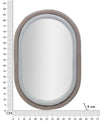 Specchio Da Muro Antony Velluto Grigio/Mix cm 60x4x90 (Misura Spec. cm44,5x74,5) (5)