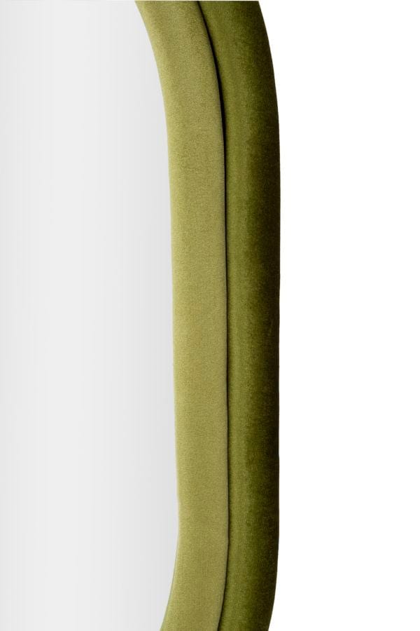 Specchio Da Muro Antony Velluto Verde cm 60x4x90 (Misura Spec. cm 44,5x74,5) (2)