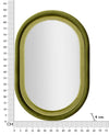 Specchio Da Muro Antony Velluto Verde cm 60x4x90 (Misura Spec. cm 44,5x74,5) (5)
