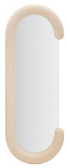 Specchio Da Muro Chantal Velluto Crema cm 60x7x160 (Misura Specchio cm 45x140)