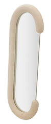 Specchio Da Muro Chantal Velluto Crema cm 60x7x160 (Misura Specchio cm 45x140) (1)