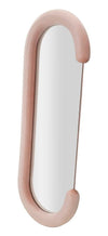 Specchio Da Muro Chantal Velluto Rosa cm 60x7x160 (Misura Specchio cm 45x140) (1)