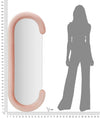 Specchio Da Muro Chantal Velluto Rosa cm 60x7x160 (Misura Specchio cm 45x140) (5)