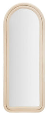 Specchio Da Muro Cloe Velluto Crema cm 60x4x160 (Misura Specchio cm 45x145)