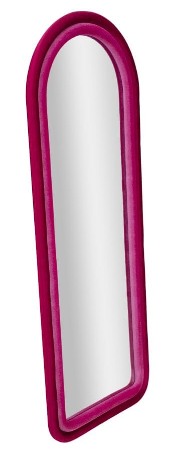 Specchio Da Muro Cloe Velluto Fucsia cm 60x4x160 (Misura Specchio cm 45x145) (1)