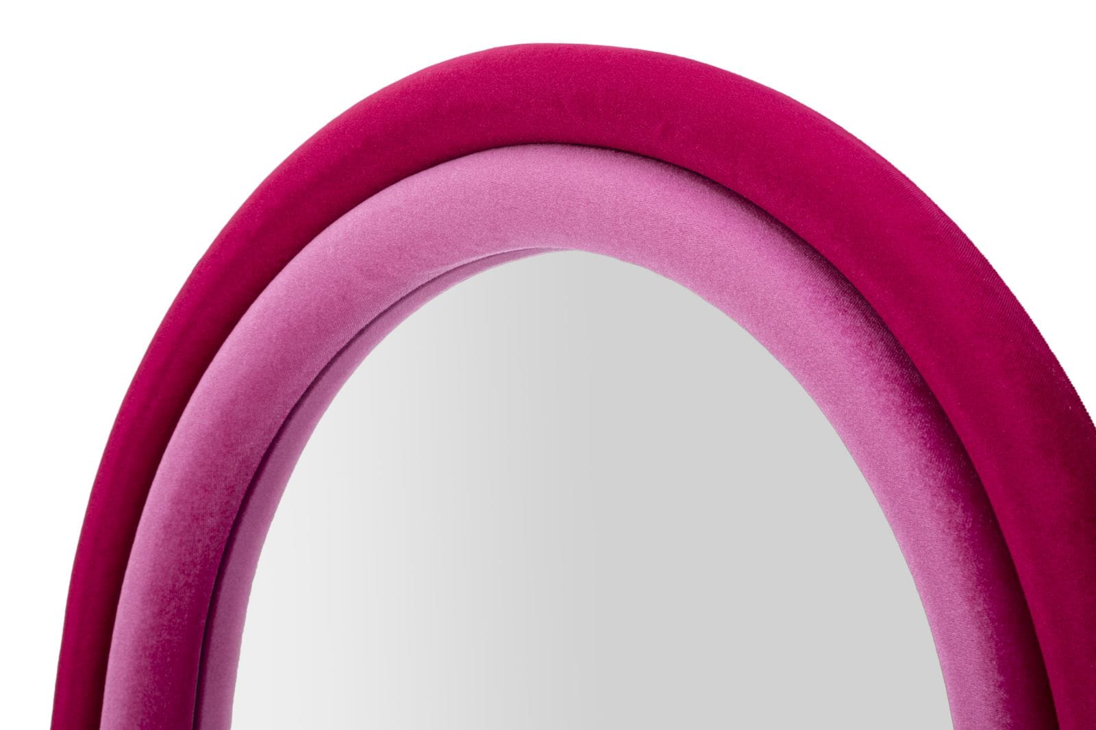 Specchio Da Muro Cloe Velluto Fucsia cm 60x4x160 (Misura Specchio cm 45x145) (2)