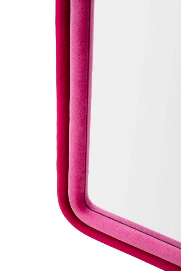 Specchio Da Muro Cloe Velluto Fucsia cm 60x4x160 (Misura Specchio cm 45x145) (3)