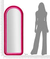 Specchio Da Muro Cloe Velluto Fucsia cm 60x4x160 (Misura Specchio cm 45x145) (5)