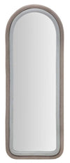 Specchio Da Muro Cloe Velluto Grigio cm 60x4x160 (Misura Specchio cm 45x145)