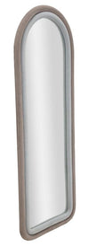 Specchio Da Muro Cloe Velluto Grigio cm 60x4x160 (Misura Specchio cm 45x145) (1)