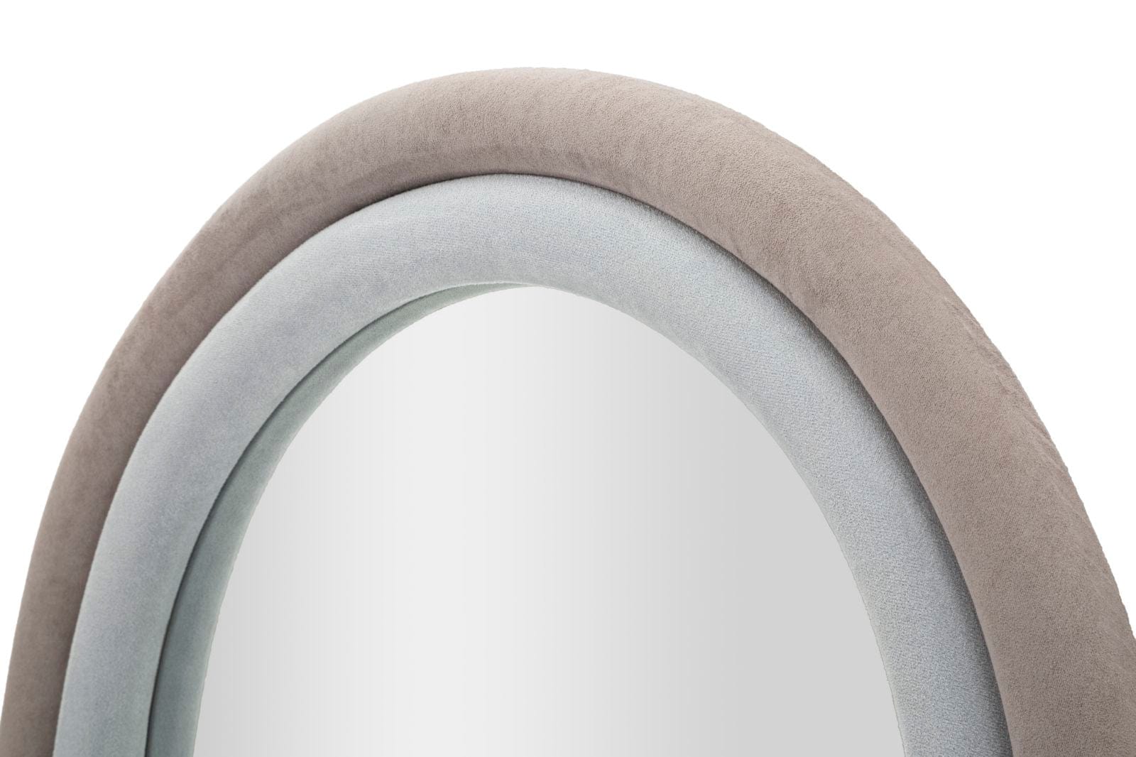 Specchio Da Muro Cloe Velluto Grigio cm 60x4x160 (Misura Specchio cm 45x145) (3)