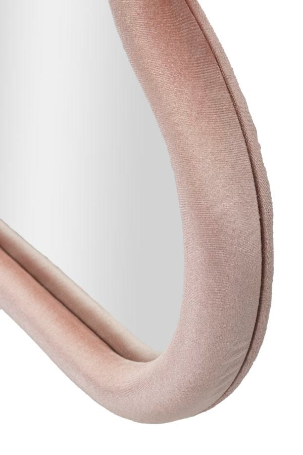 Specchio Da Muro Cloud Velluto Rosa cm 90x4x60 (Misura Specchio cm 82x52) (2)