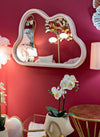 Specchio Da Muro Cloud Velluto Rosa cm 90x4x60 (Misura Specchio cm 82x52) (4)