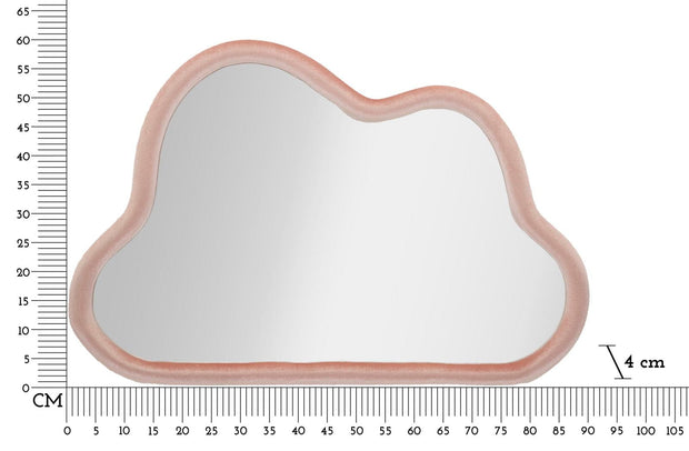 Specchio Da Muro Cloud Velluto Rosa cm 90x4x60 (Misura Specchio cm 82x52) (5)