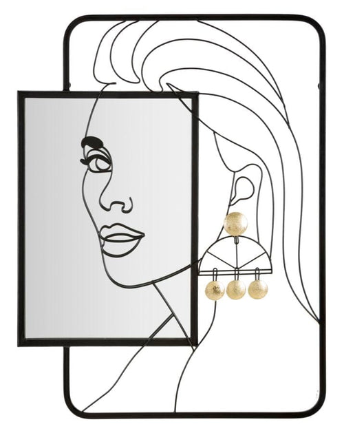 Specchio Da Muro Eleonor cm 64,8x3,8x85 (Misura Specchio cm 35x50)
