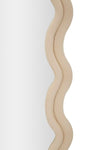 Specchio Da Muro Emily Velluto Crema cm 60x6x160 (Misura Specchio cm 42x144) (2)