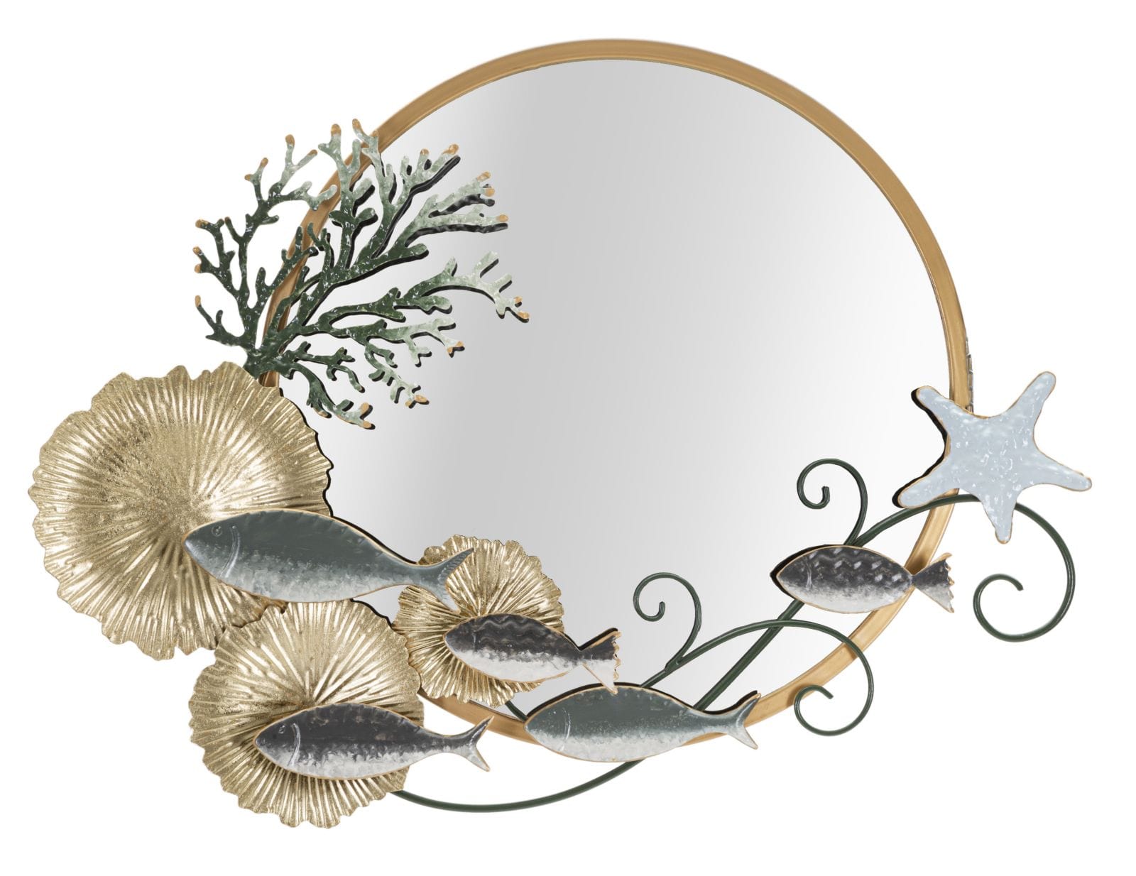 Specchio Da Muro Fish cm 88,9x7,6x65,4
