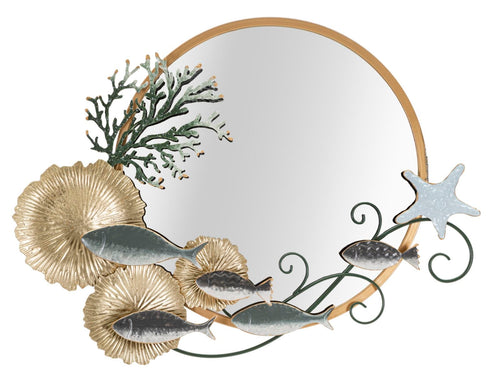 Specchio Da Muro Fish cm 88,9x7,6x65,4
