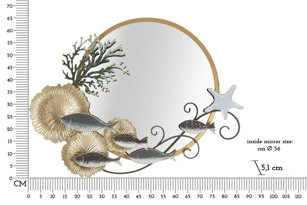 Specchio Da Muro Fish cm 88,9x7,6x65,4 (5)