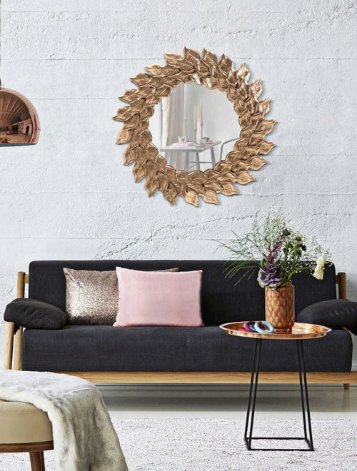 Specchio Da Muro Glam Petal Rame cm Ø 73x5 (1)
