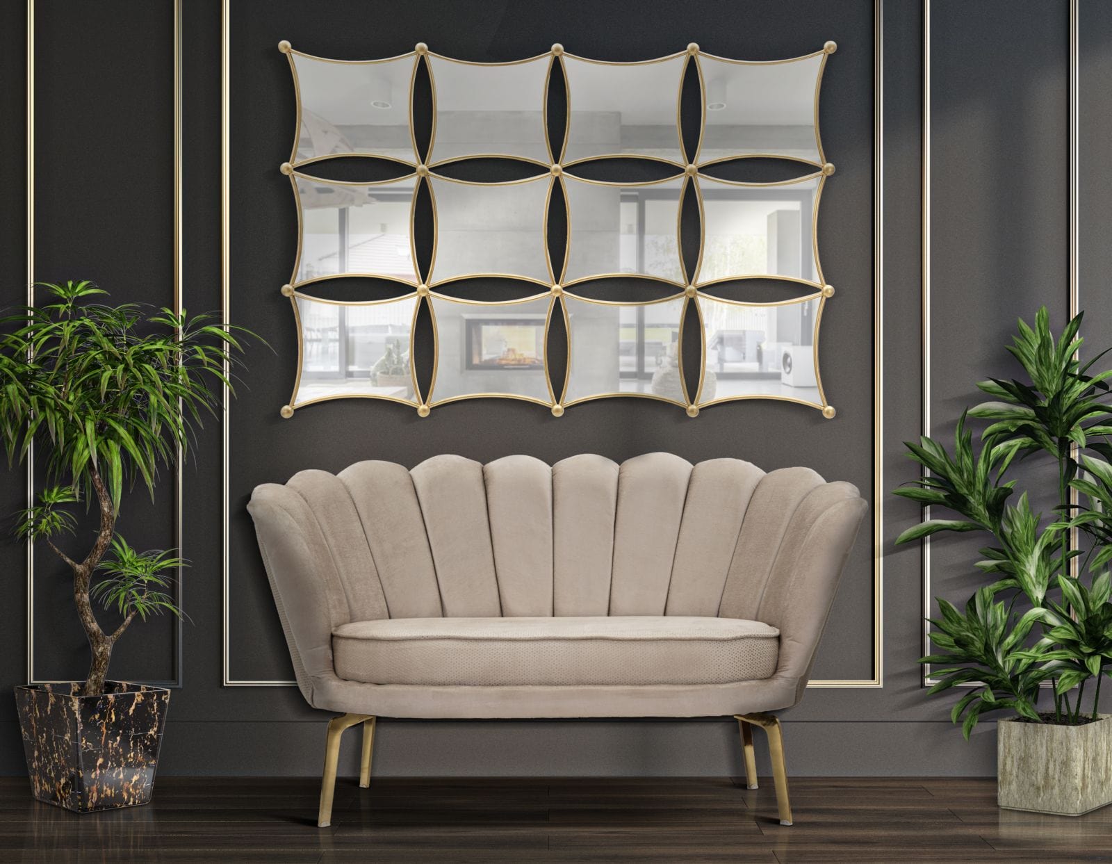 Specchio Da Muro Jalo cm 133x3x90 (4)