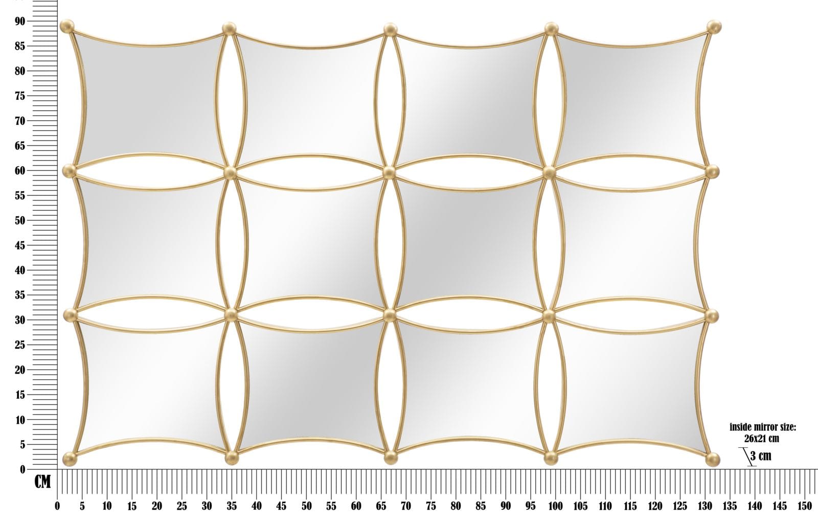 Specchio Da Muro Jalo cm 133x3x90 (5)