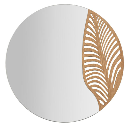 Specchio Da Muro Leaffy cm Ø 60x1,5 (Misura Specchio cm 39x60)