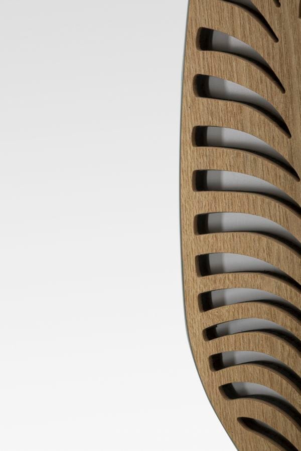Specchio Da Muro Leaffy cm Ø 60x1,5 (Misura Specchio cm 39x60) (2)
