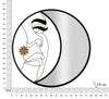 Specchio Da Muro Melly cm Ø 80x3,8 (Misura Specchio cm 27x76) (5)