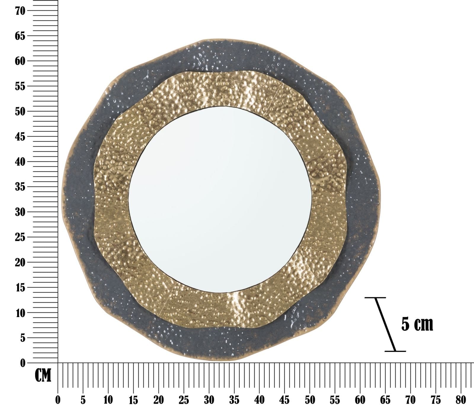 Specchio Da Muro Shai Dark cm Ø 65,5x5 (5)