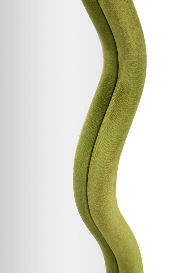 Specchio Da Muro Tod Velluto Verde cm 60x4x90 (Misura Specchio cm 51x82) (2)