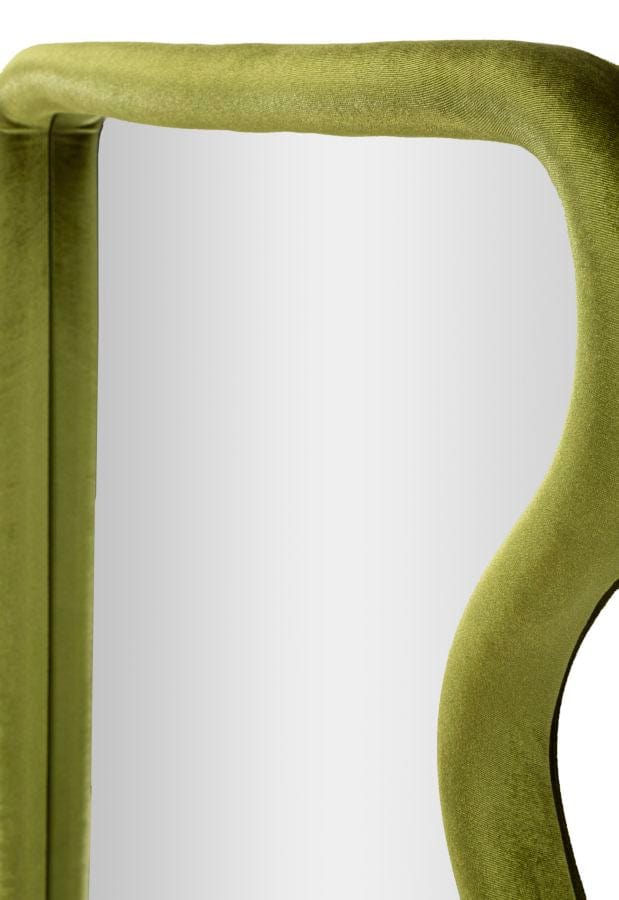Specchio Da Muro Tod Velluto Verde cm 60x4x90 (Misura Specchio cm 51x82) (3)