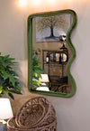 Specchio Da Muro Tod Velluto Verde cm 60x4x90 (Misura Specchio cm 51x82) (4)