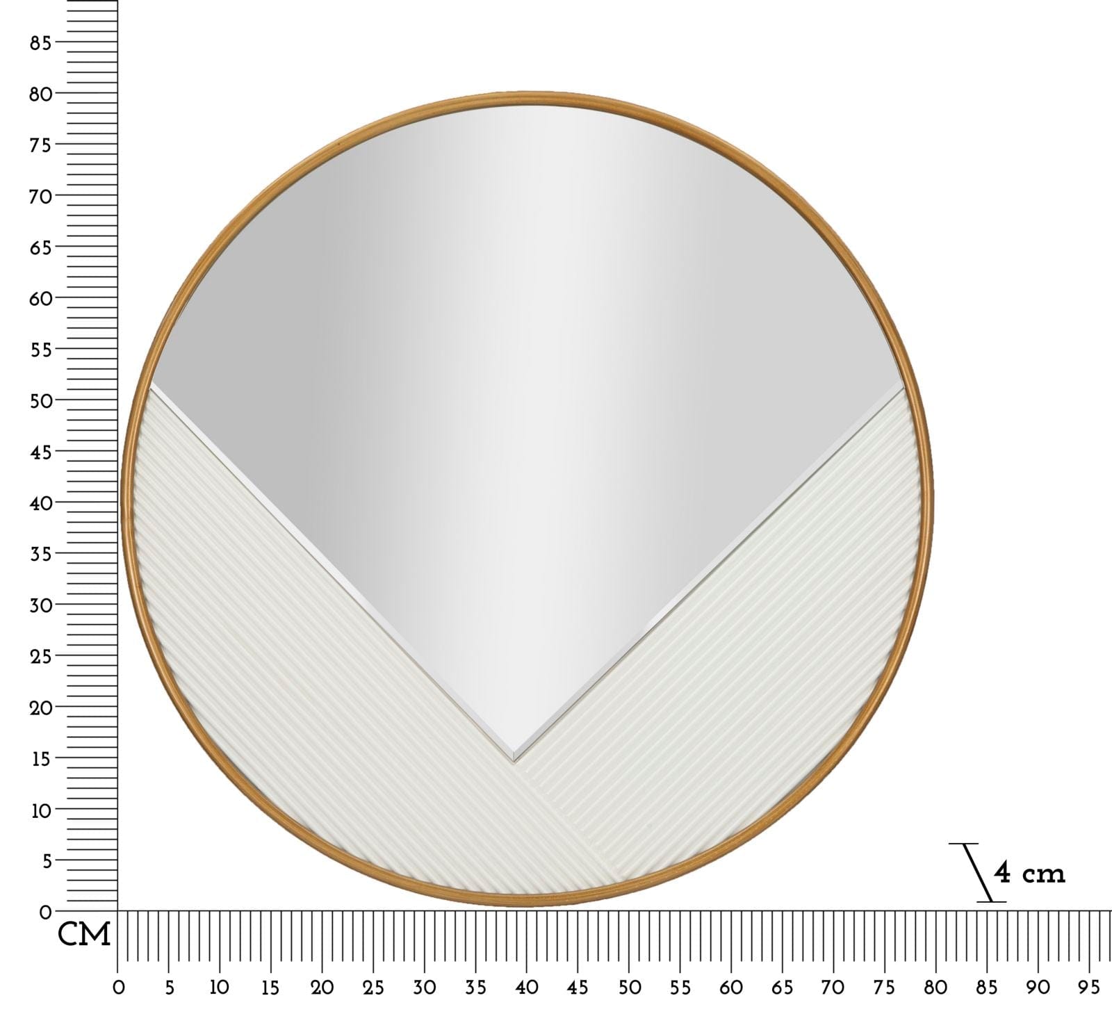 Specchio Da Muro Tolosa cm Ø 80x4 (Misura Specchio cm 73x64) (6)