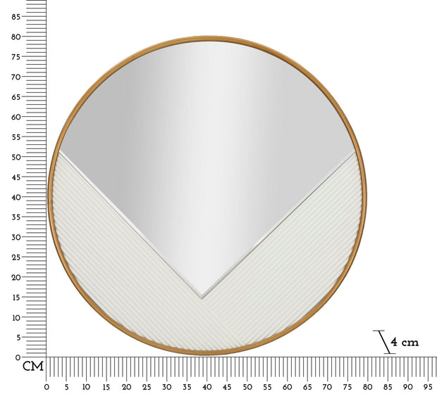 Specchio Da Muro Tolosa cm Ø 80x4 (Misura Specchio cm 73x64) (6)