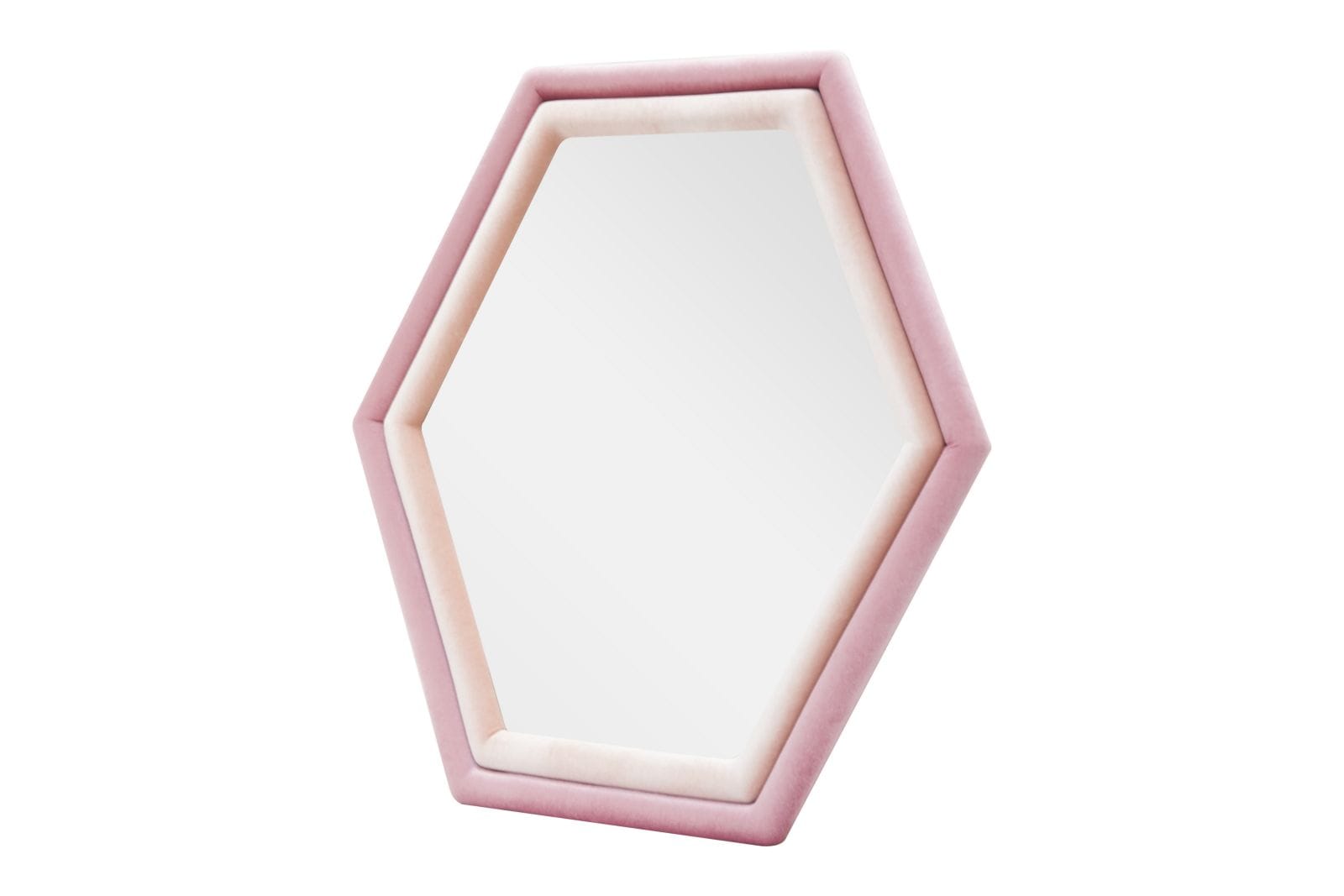 Specchio Da Muro Tony Velluto Rosa/Mix cm 75x4x80 (Misura Specchio cm 58x65) (1)