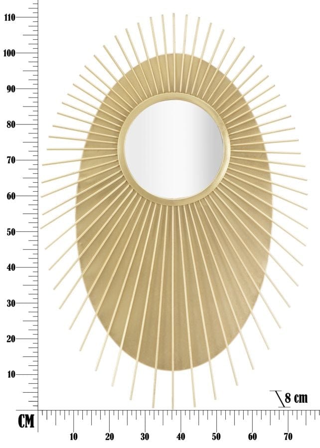 Specchio Eye Glam cm 75x8x110,5 (Misura Interna cm Ø 28) (7)