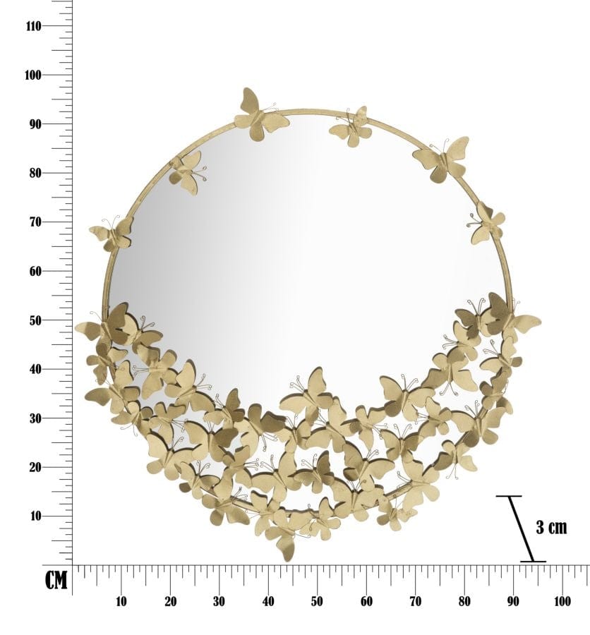 Specchio Farfalle Round New cm Ø 91x3x94 (5)