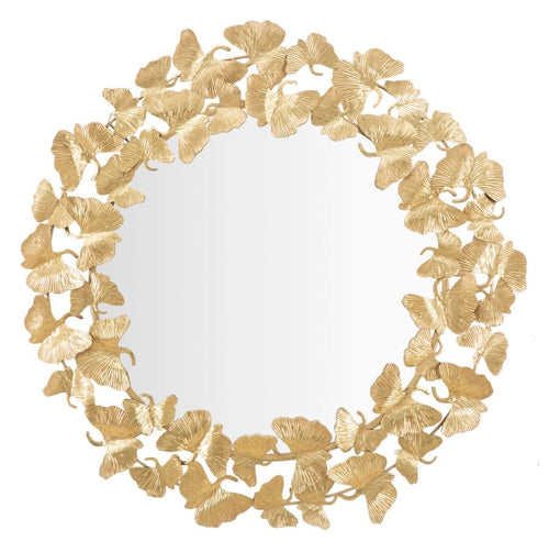 Specchio Foglie Round cm Ø 87x2,5 (Misura Specchio cm Ø 60)