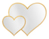 Specchio Glam Double Heart cm 65x2x50 (Misura Interna cm 60x45)